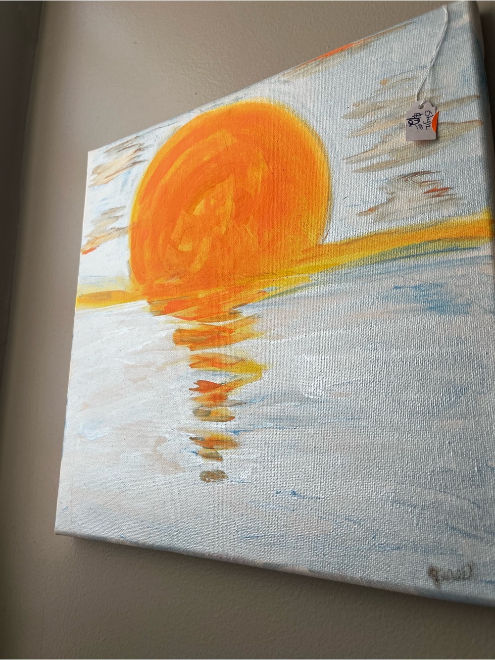 Vibrant Orange Sunrise Canvas Wall Art canvas
